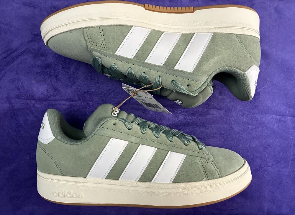 adidas women Grand Court Alpha Shoes Size 9 Green With Gum Sole BNIB